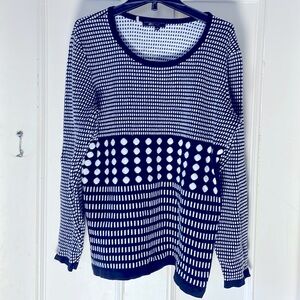 Ladies sweater by Orly. Long sleeve. Size large.